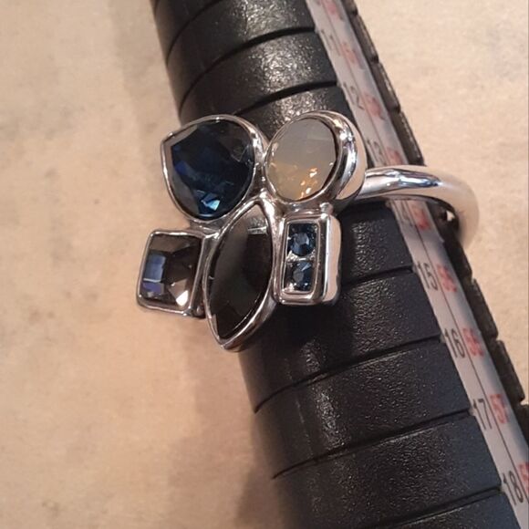 Ring Multicolored Stones Sterling Silver - Picture 4 of 8